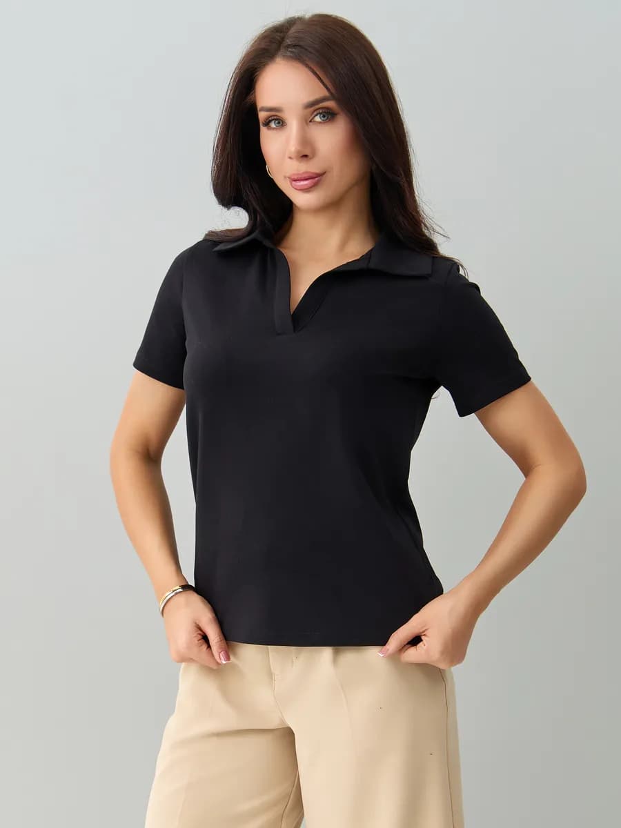 Футболка-поло базовая с воротником