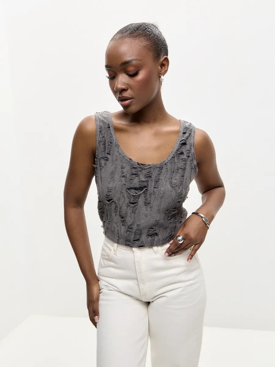 Топ майка базовая под пиджак домашняя