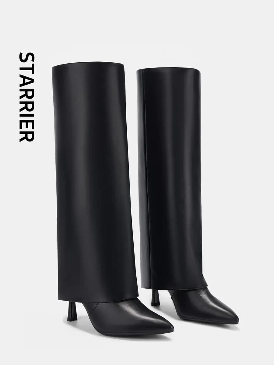 Сапоги на каблуке демисезонные