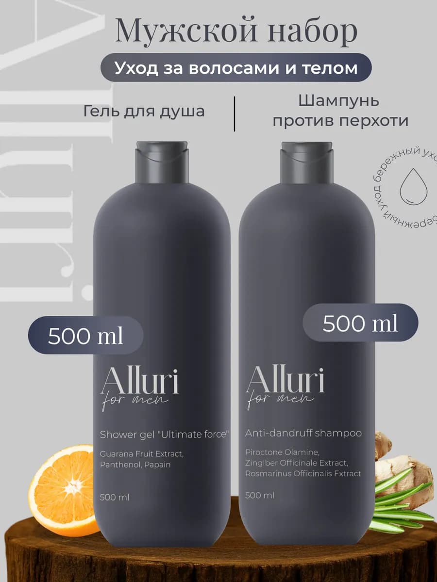 Шампунь от перхоти и гель для душа мужской