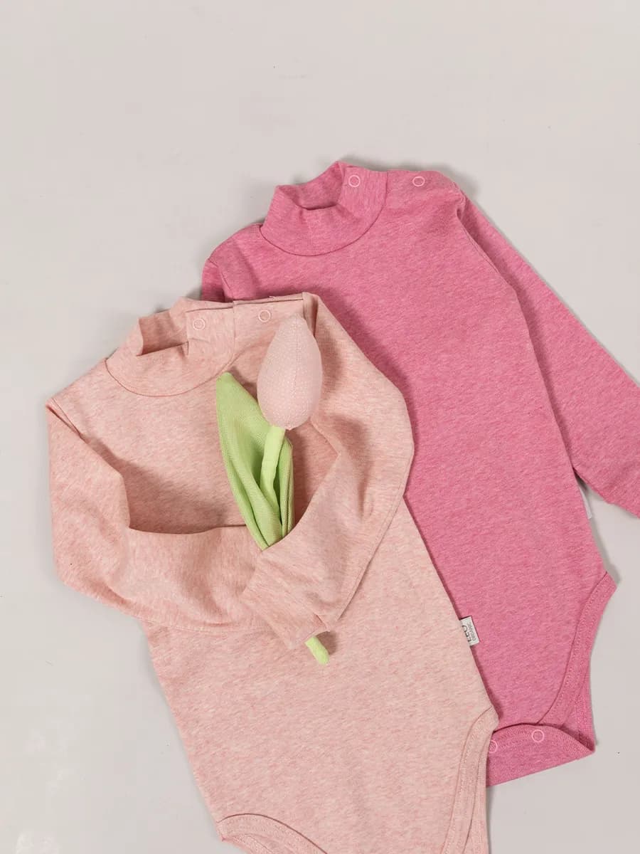 Боди для новорожденных водолазка детская комплект 2 шт