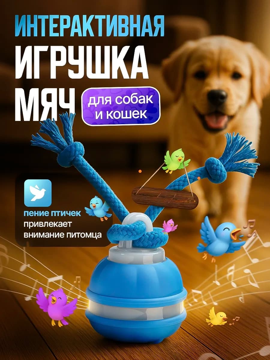 Игрушки для собак и кошек Интерактивный мячик