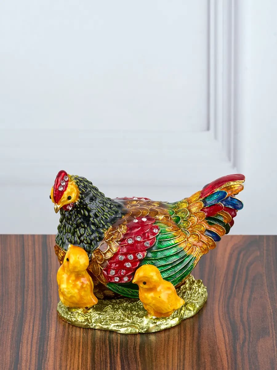 Шкатулка для украшений фигурка статуэтка Курица