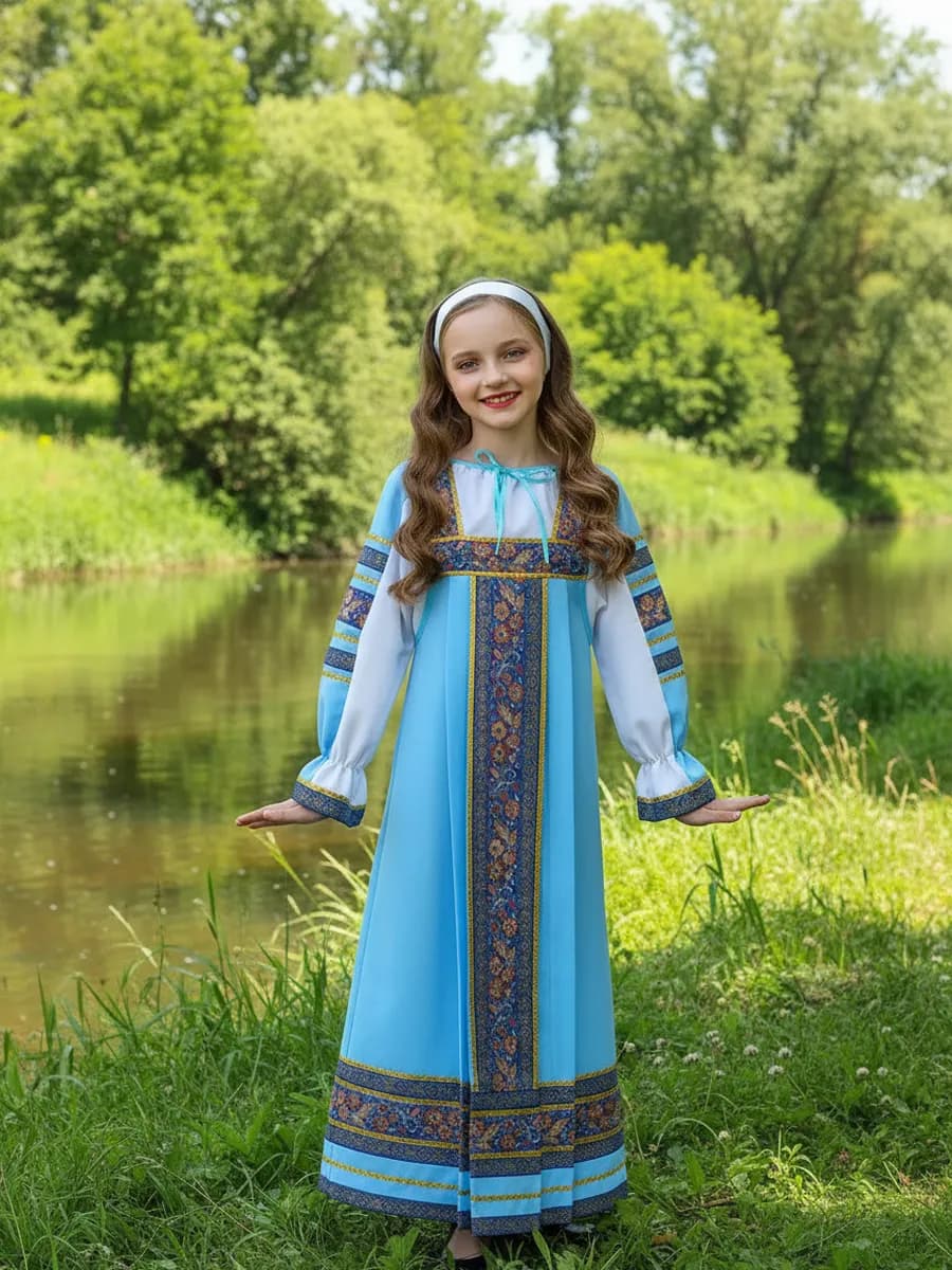 Русский народный костюм рубаха и сарафан