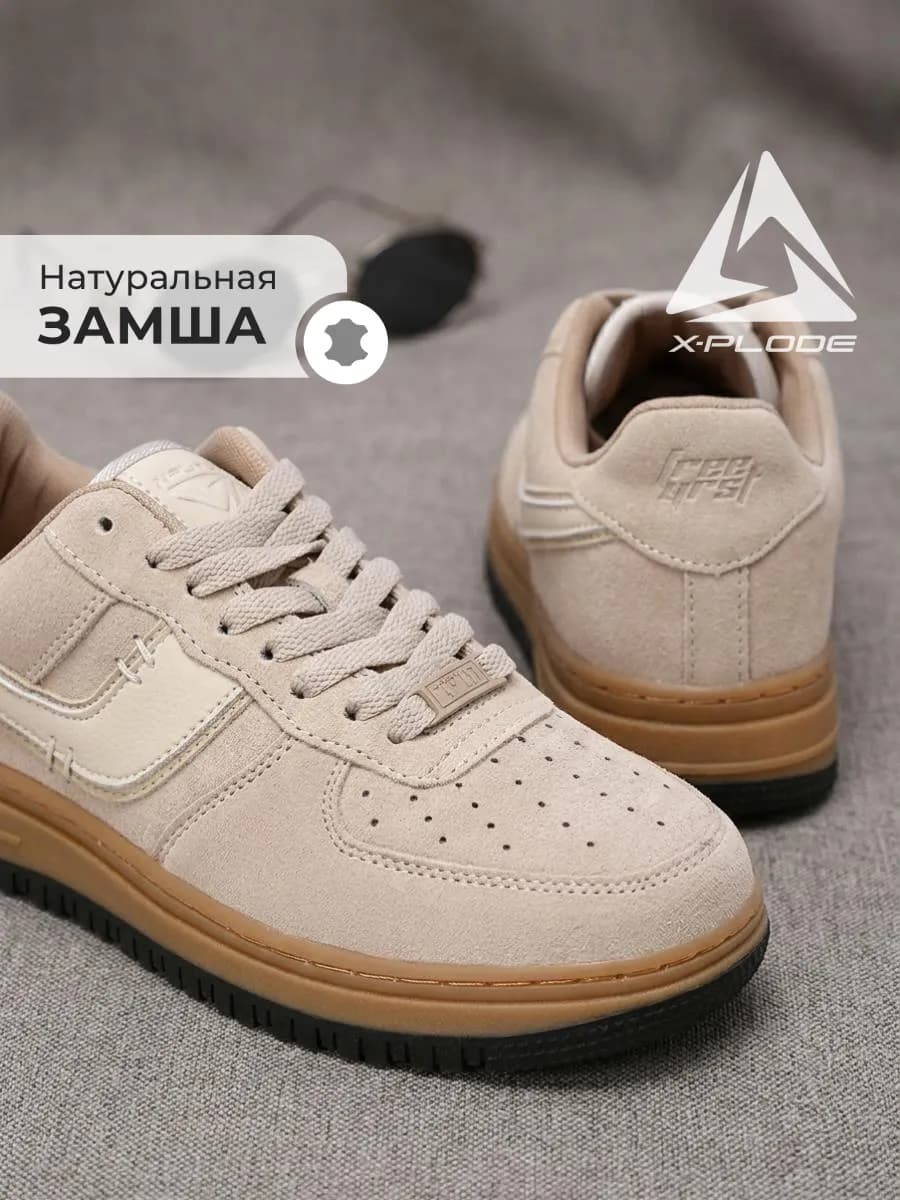 Кроссовки форсы кеды из натуральной замши полуботинки