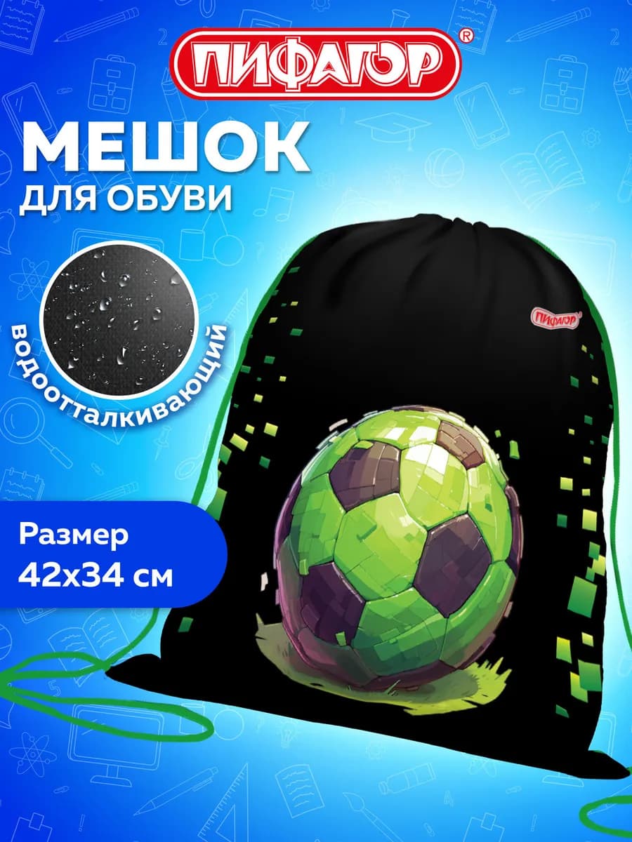Мешок для обуви, сумка для сменки в школу, чехол плотный