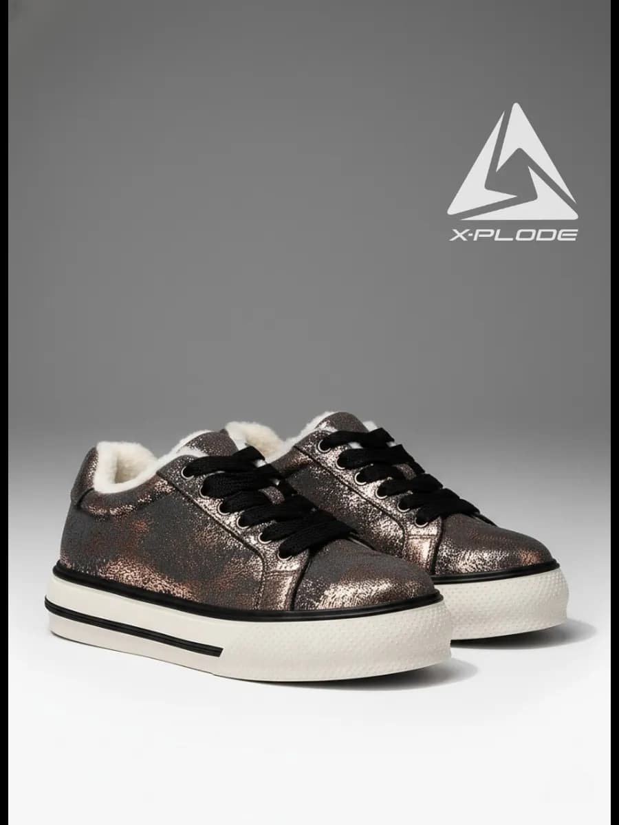 Зимние кеды с мехом утепленные