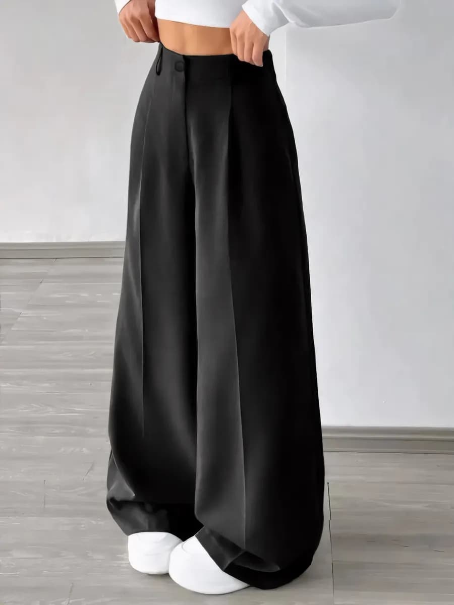 Брюки классические палаццо прямые