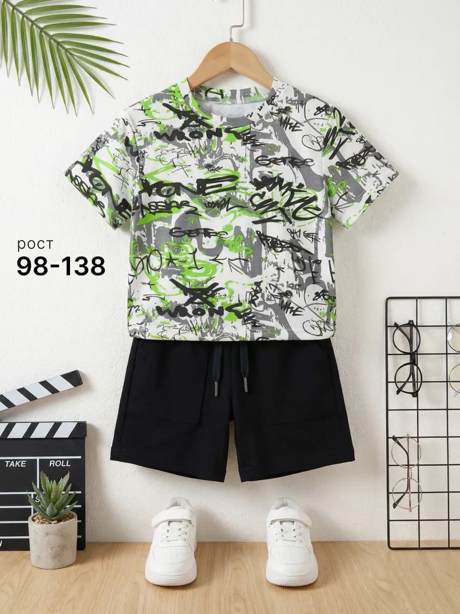 Костюм детский с шортами и футболкой в садик - фото 1