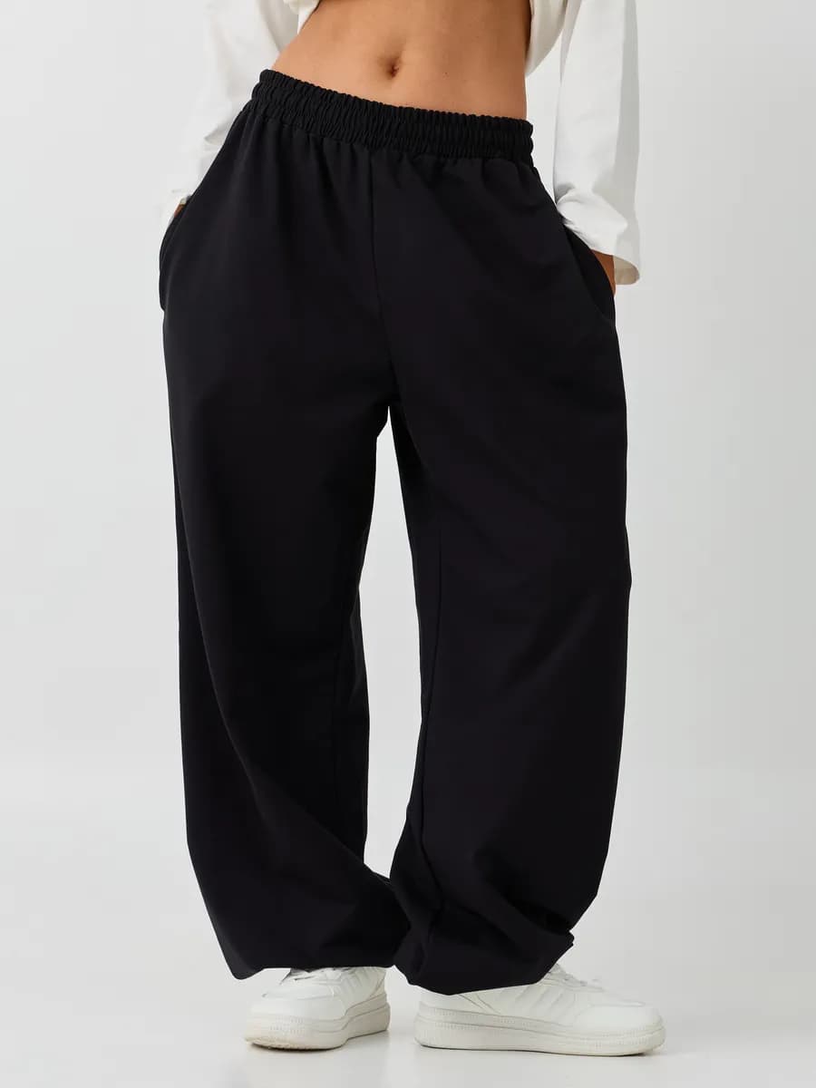 Спортивные штаны оверсайз на резинке джоггеры для танца y2k - фото 1