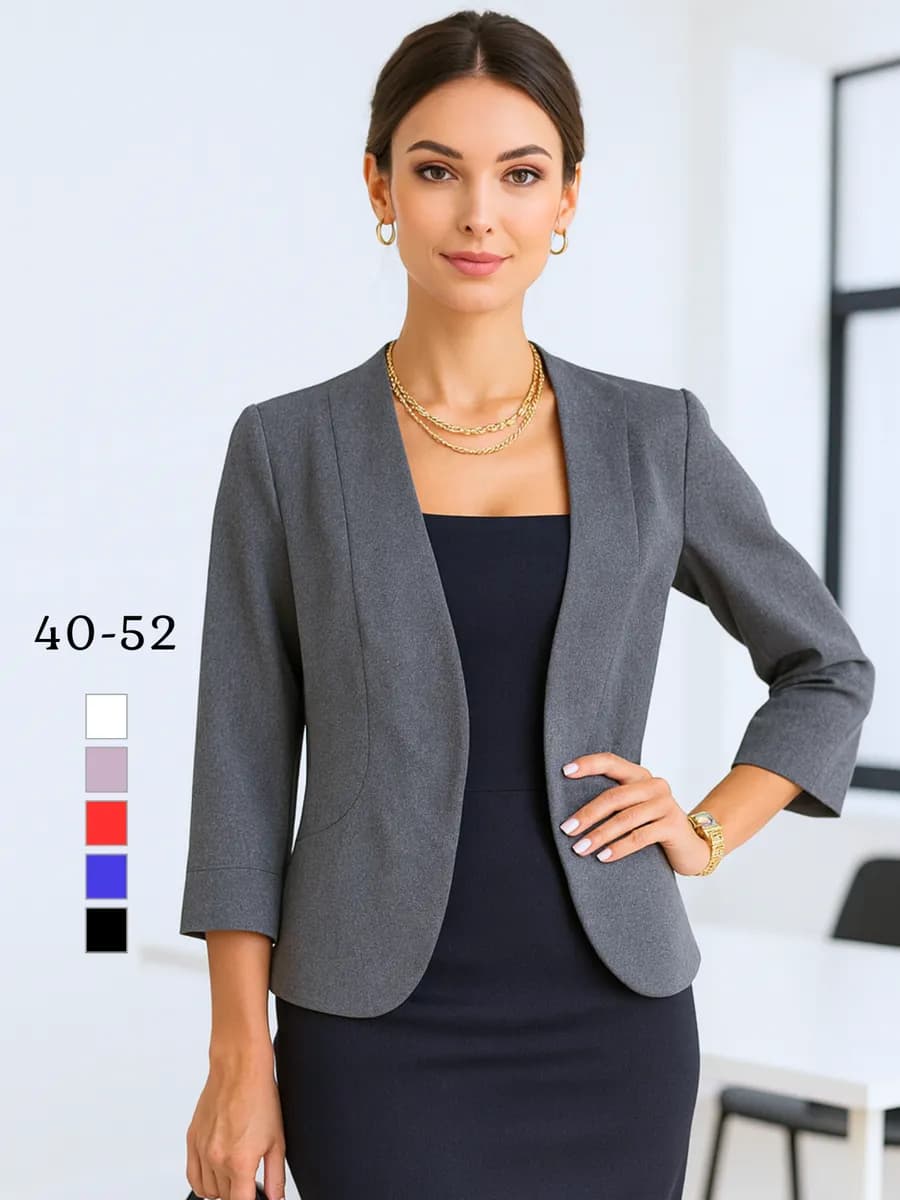 Пиджак классический жакет укороченный летний