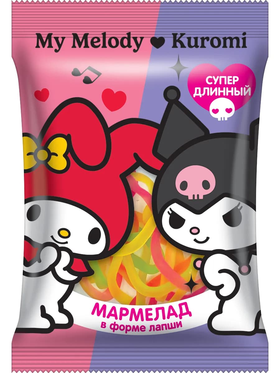 Мармелад в форме лапши Kuromi, 1 шт 30 г