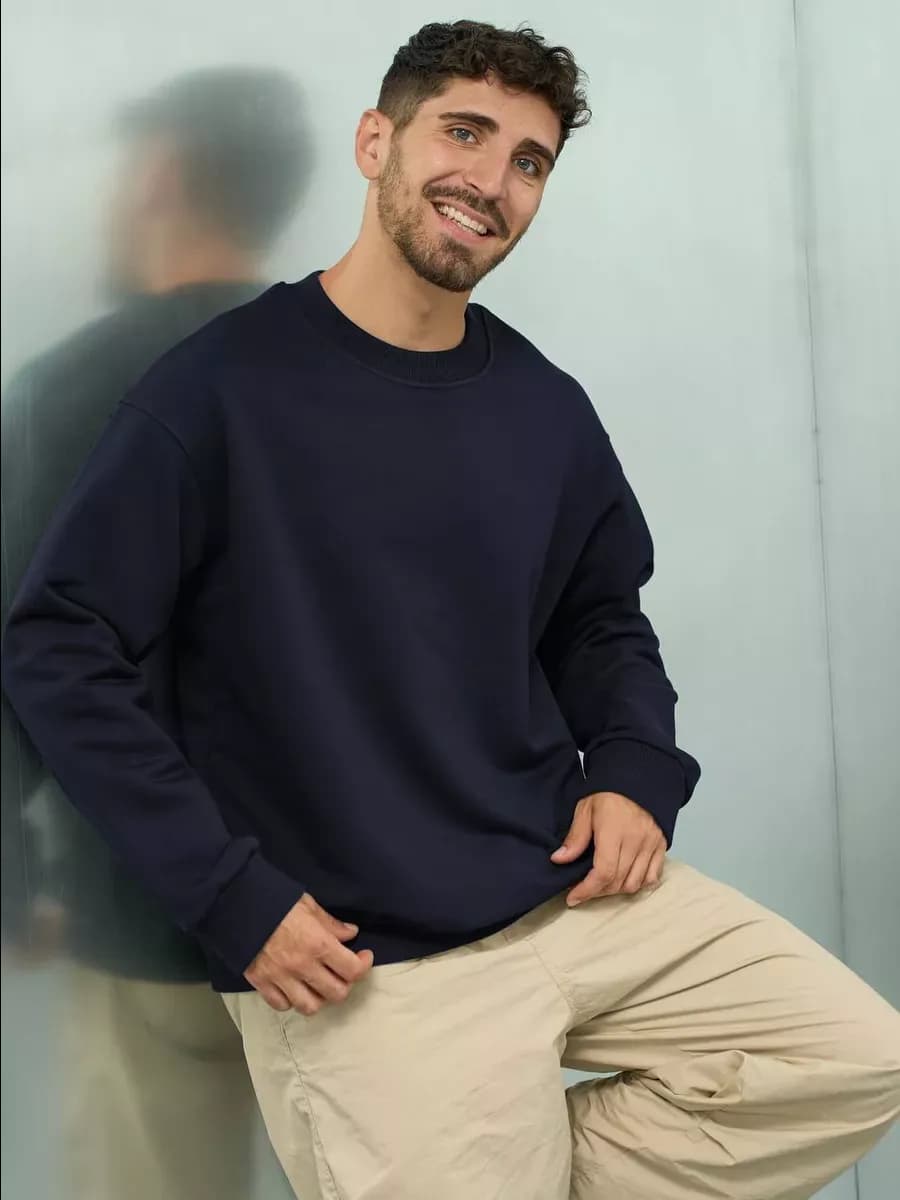 Свитшот оверсайз без начеса