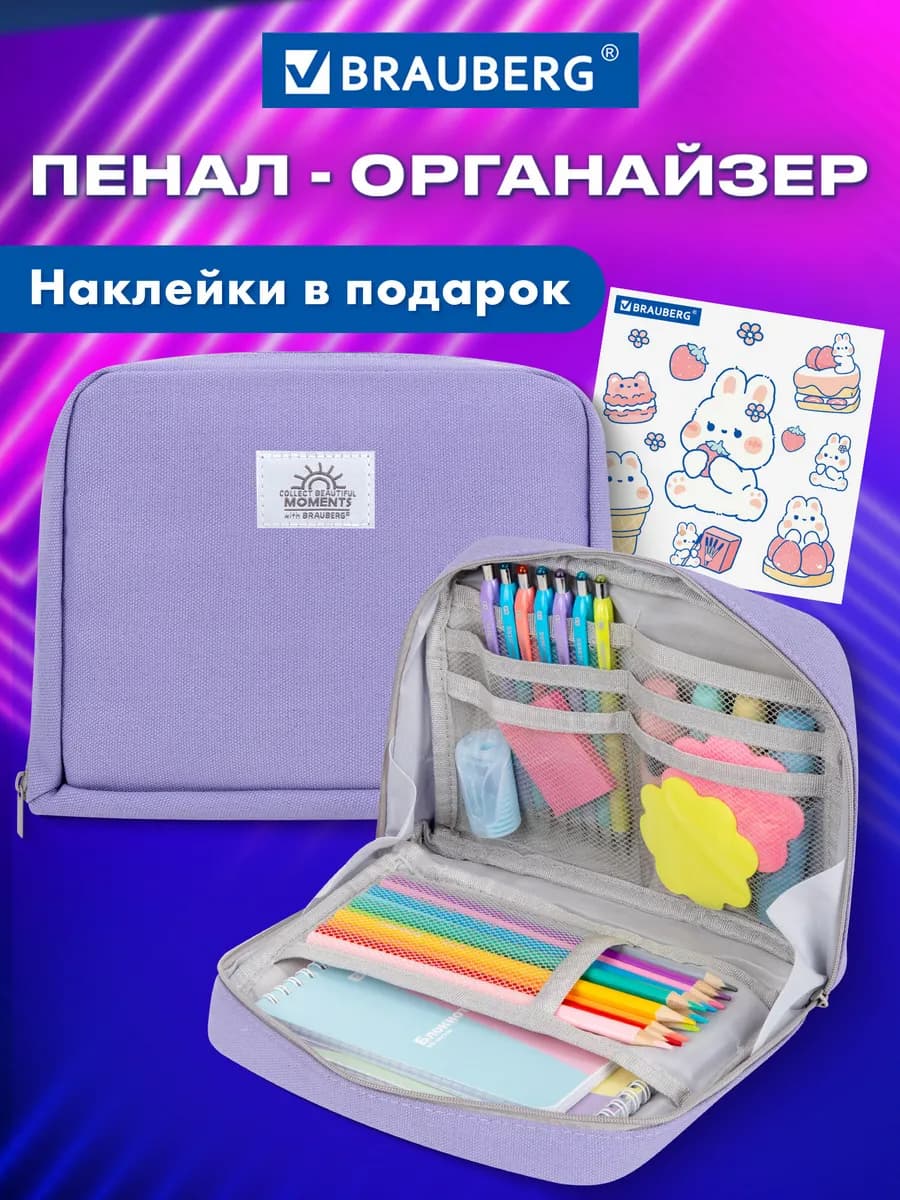 Пенал органайзер школьный для карандашей и ручек большой
