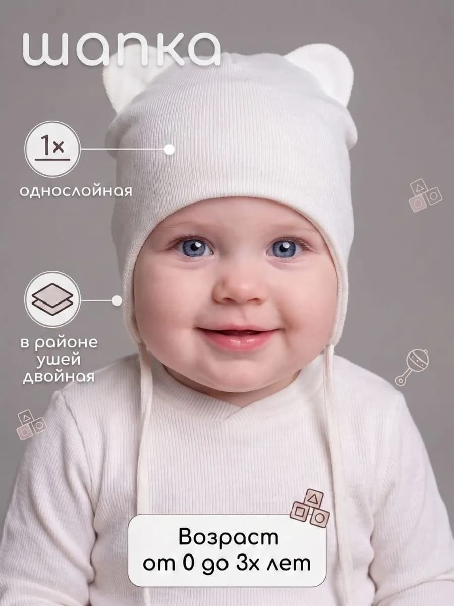 Шапочка для новорожденного
