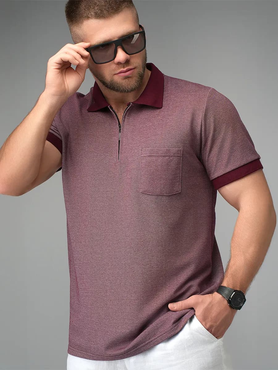 Футболка поло на молнии тенниска - фото 1