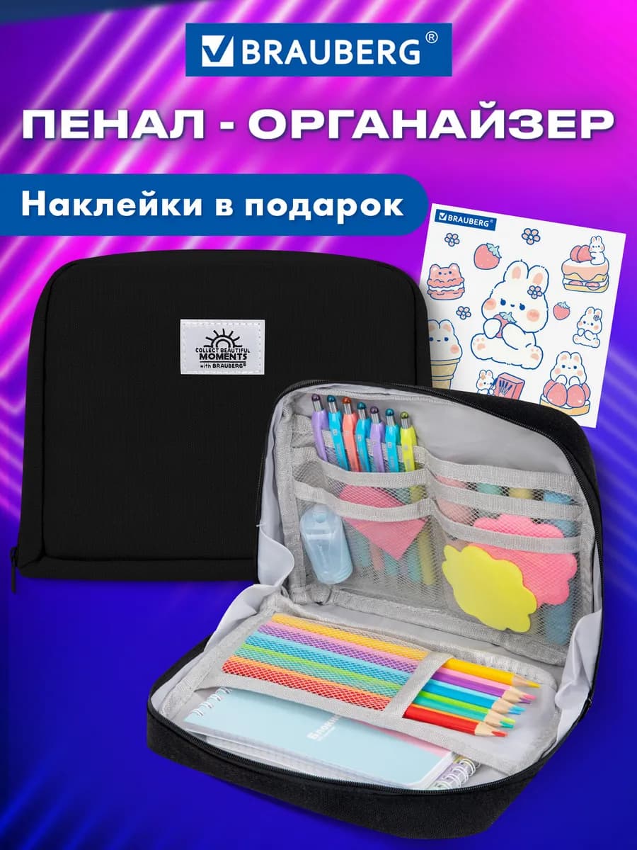 Пенал органайзер школьный для девочек, для карандашей, ручек