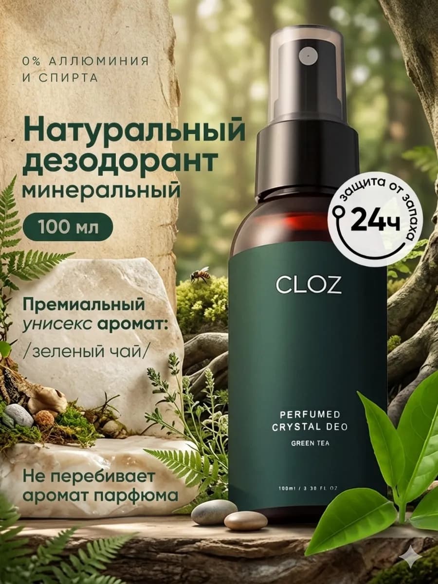 Минеральный дезодорант кристалл