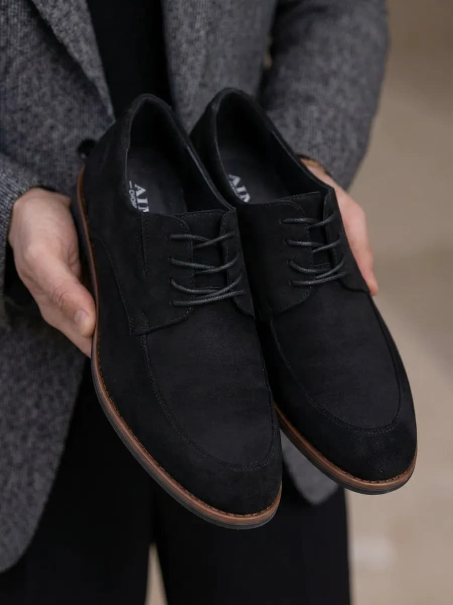 Замшевые туфли классические - фото 1