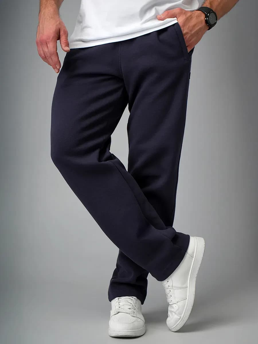 Брюки спортивные прямые хлопок пике