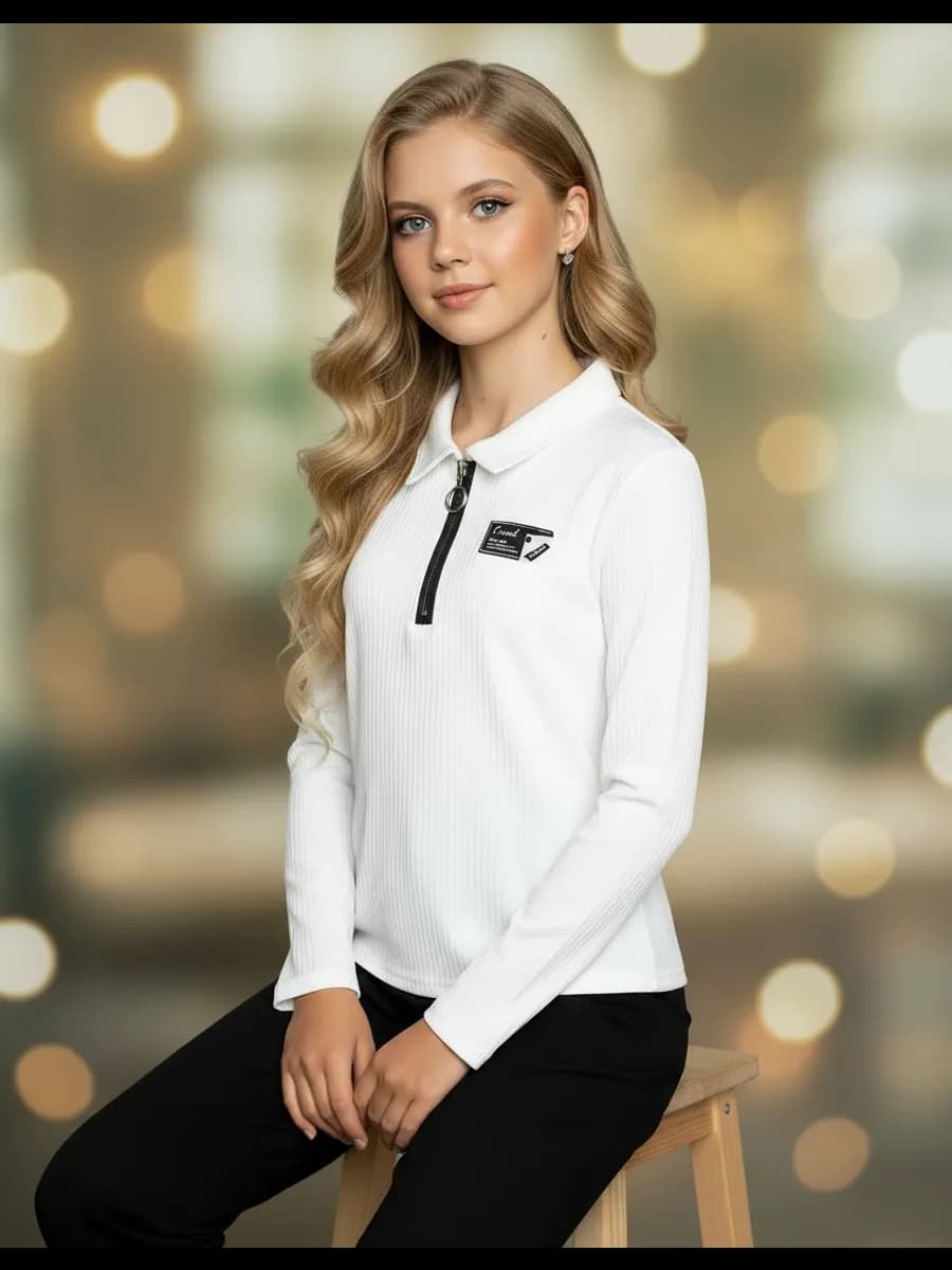Блузка поло школьная для девочки