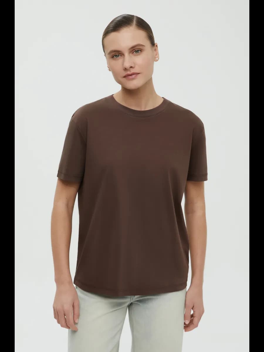 Футболка из мерсеризованного хлопка с коротким рукавом