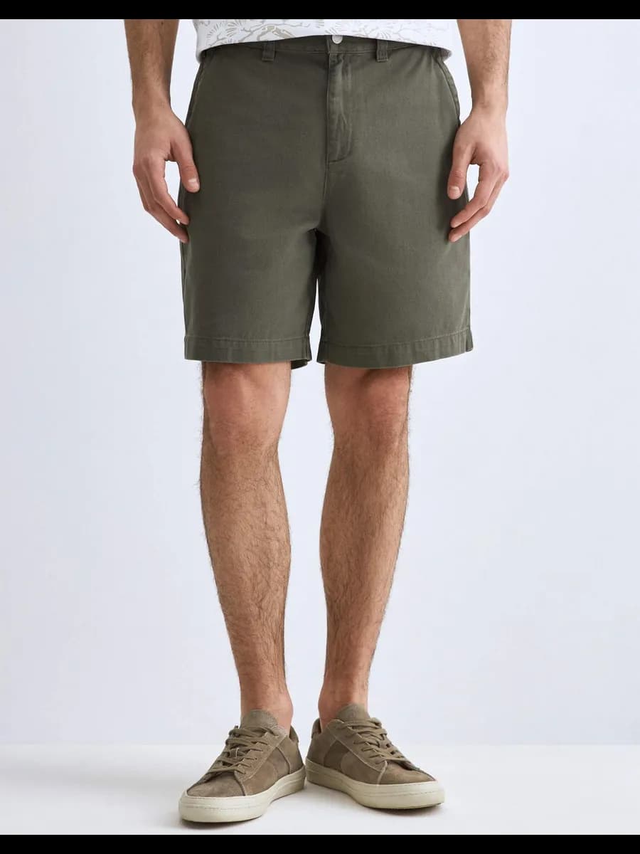 Хаки шорты Regular из твила - фото 1