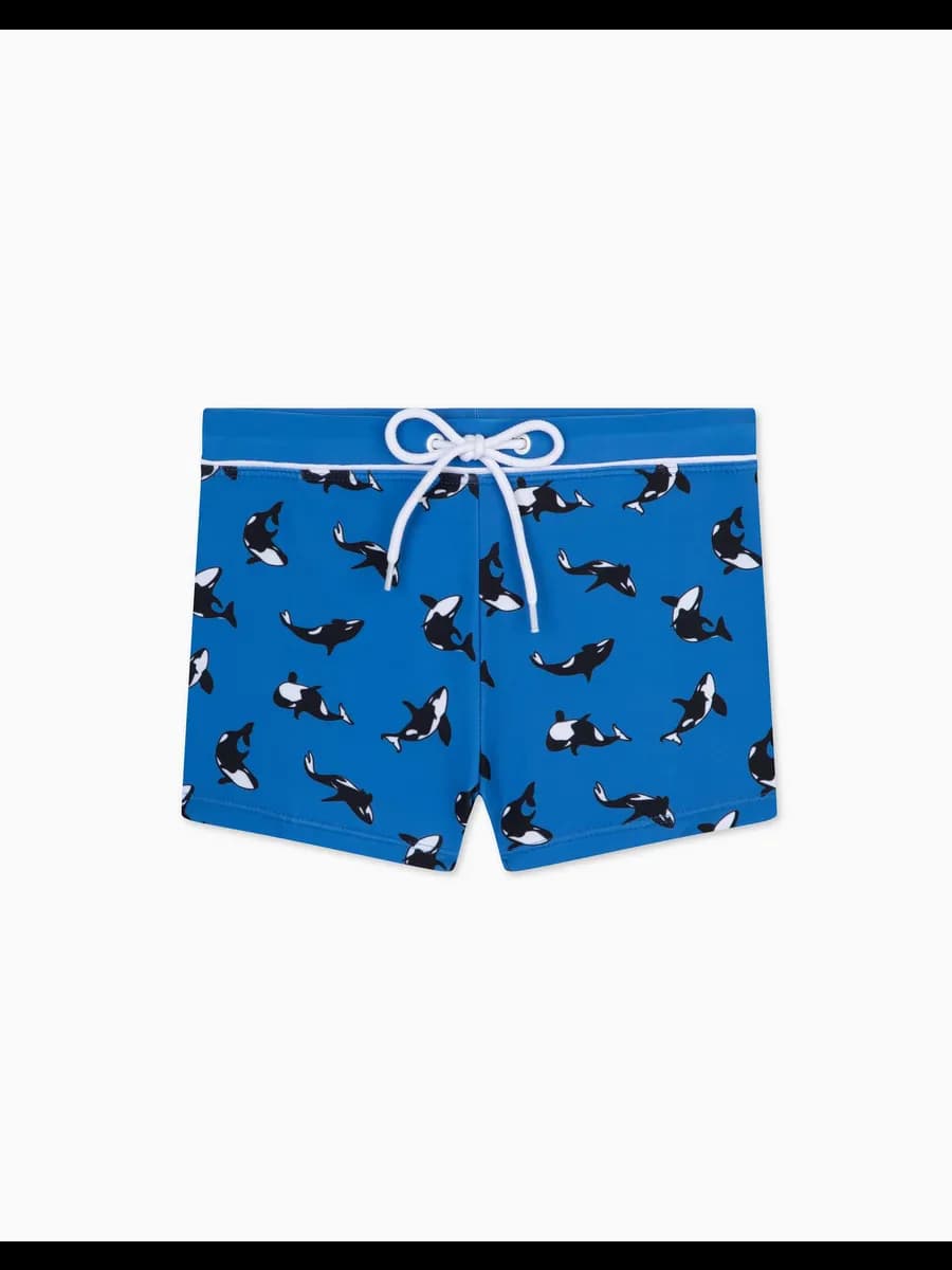 Купальные трусы-боксеры с принтом