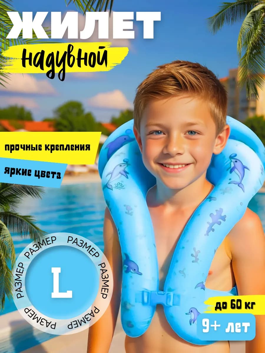 Плавательный жилет детский надувной