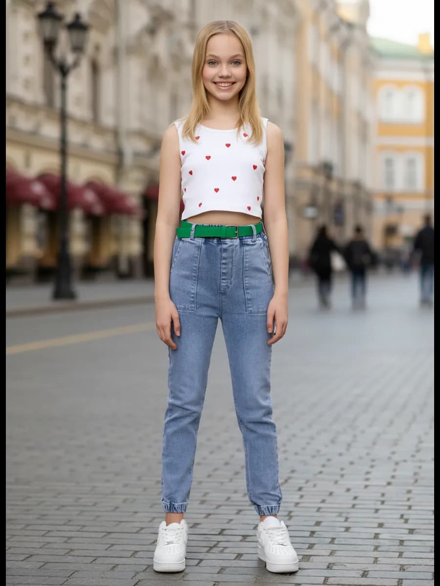 Джинсы детские на резинке - фото 1