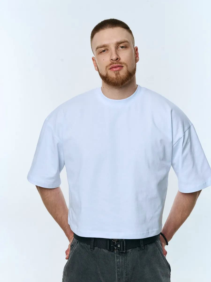 Футболка укороченная оверсайз