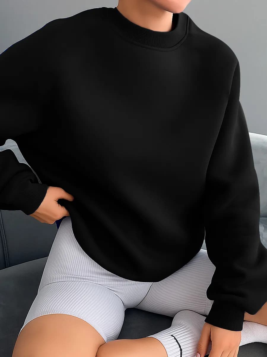 Базовый свитшот оверсайз без начеса