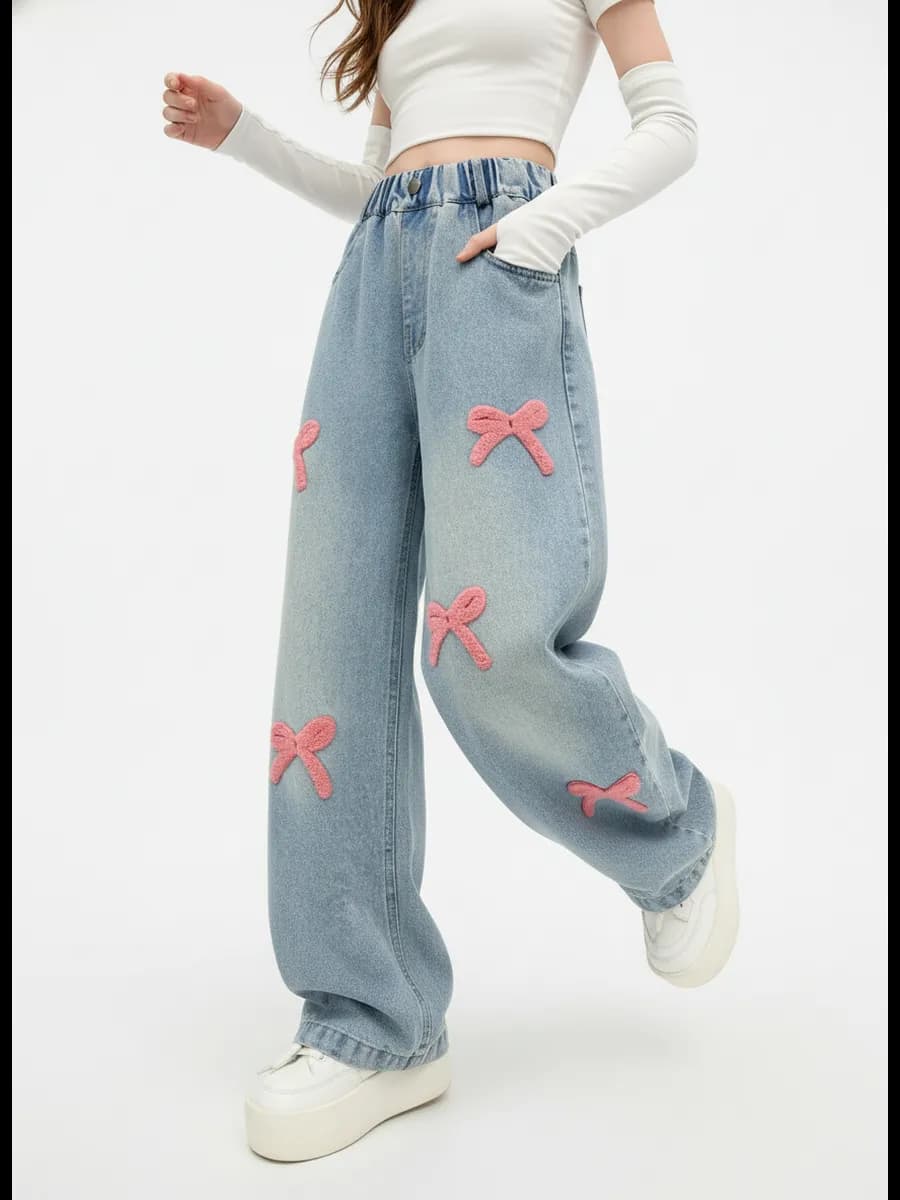 Джинсы для подростка широкие в школу