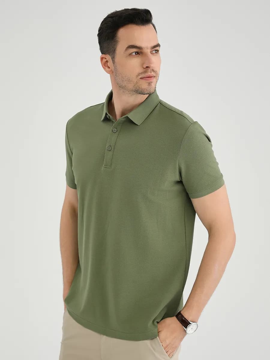 Футболка поло с коротким рукавом хлопок - фото 1