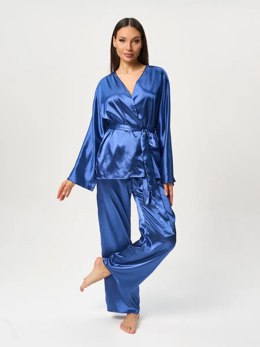 Домашняя пижама с халатом