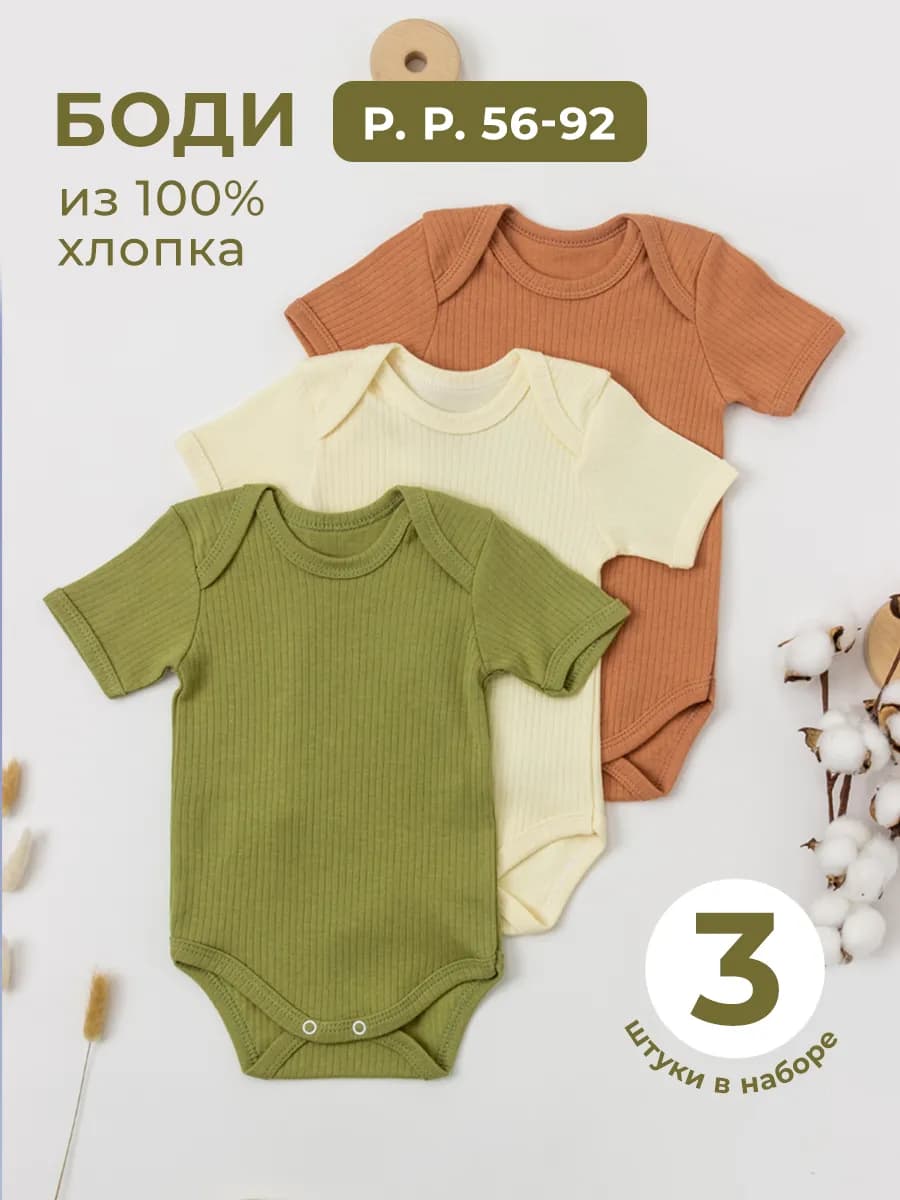 Боди для новорожденных с коротким рукавом