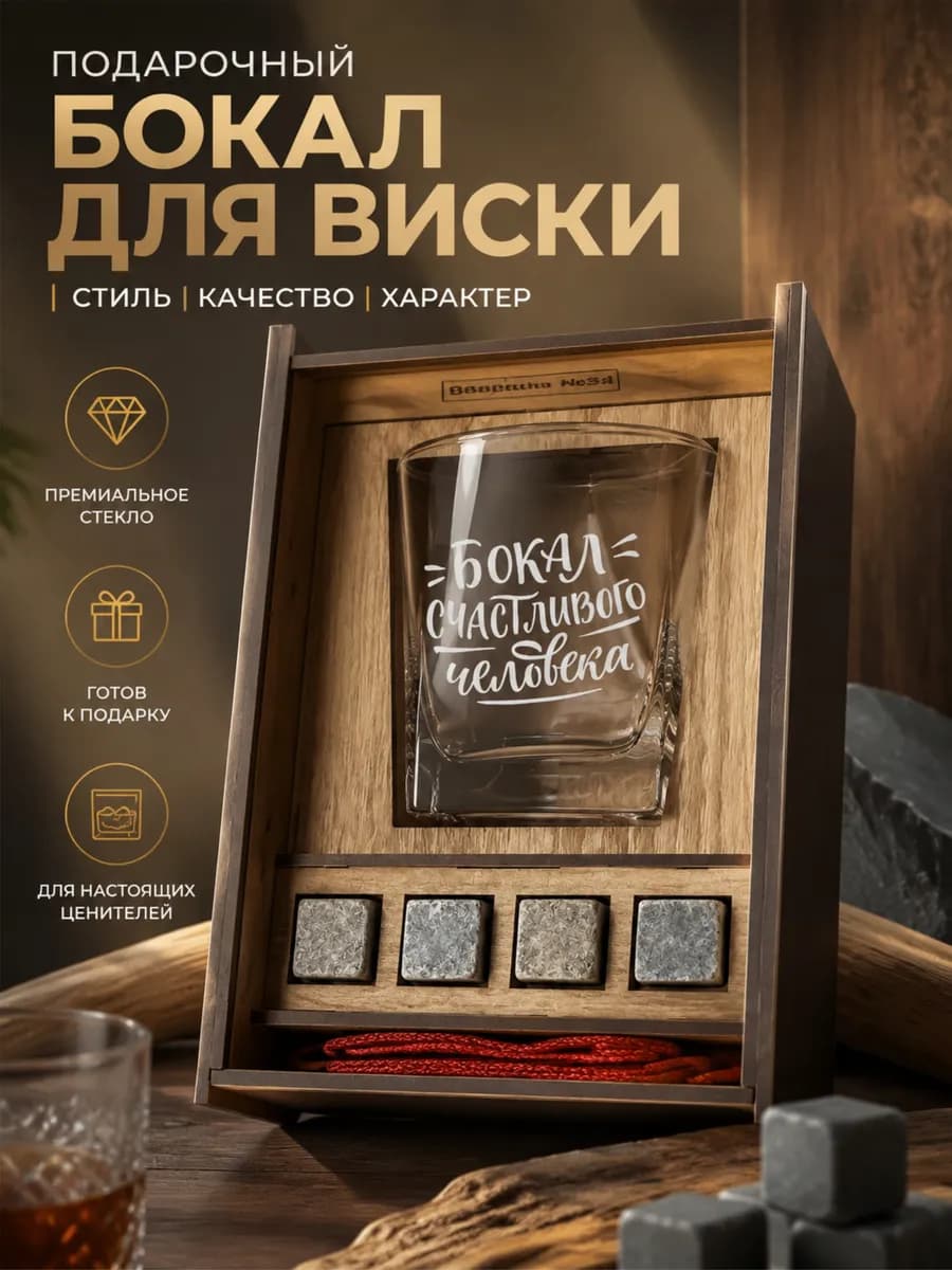 Подарочный набор бокалов для виски