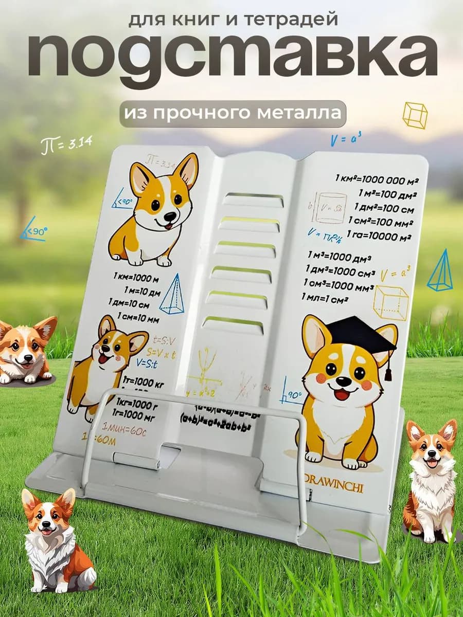 Подставка для книг и учебников школьная металлическая