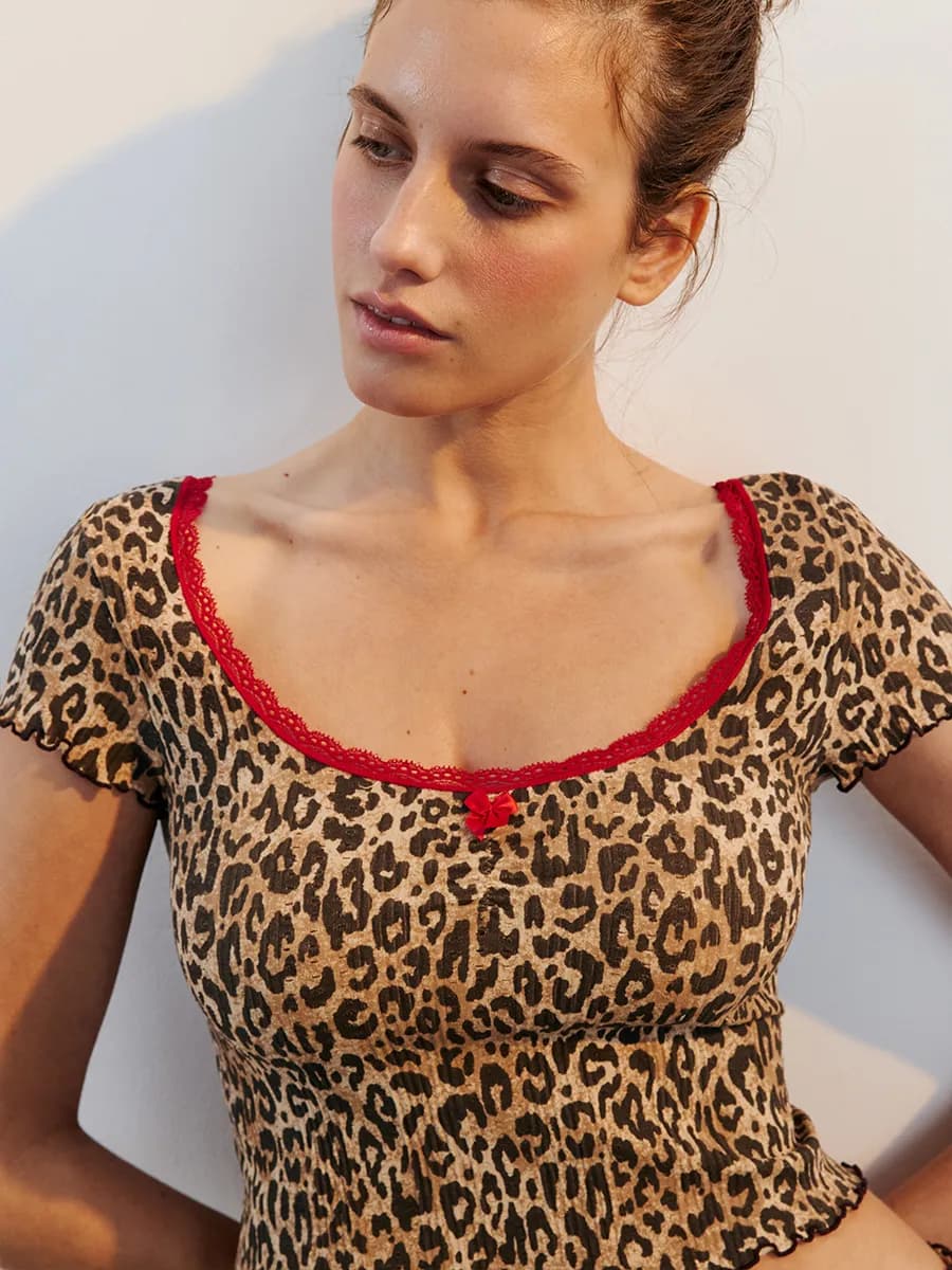 Футболка домашняя бесшовная с принтом