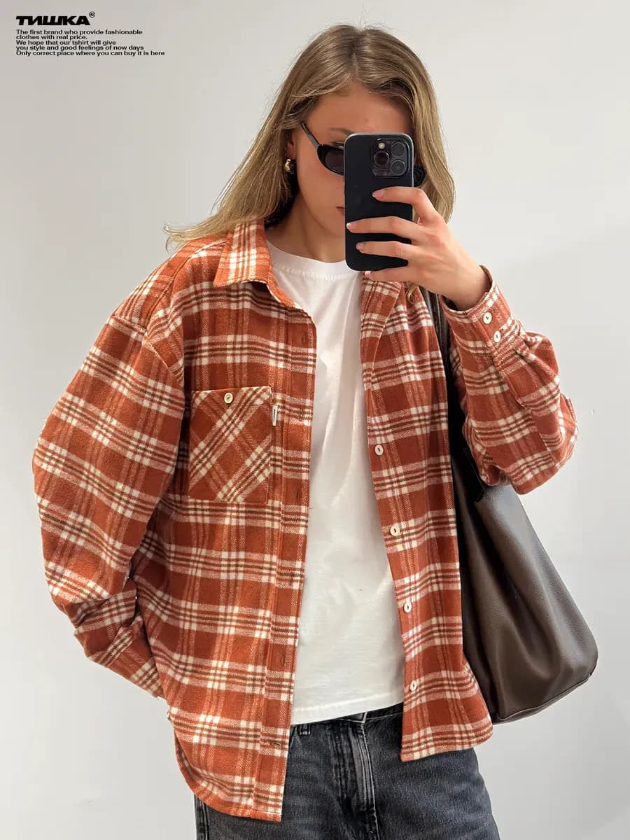 Фланелевая рубашка в клетку y2k