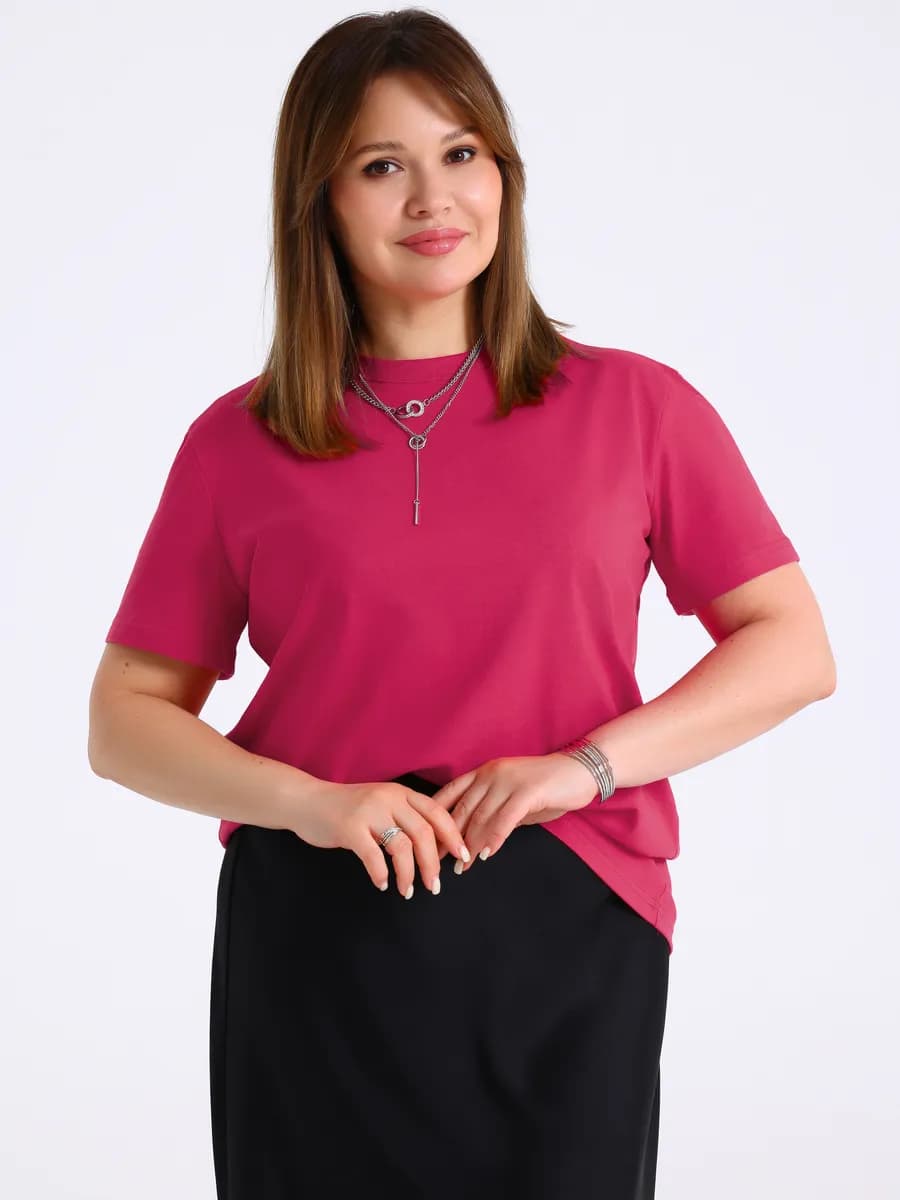 Футболка красная однотонная хлопок 100%