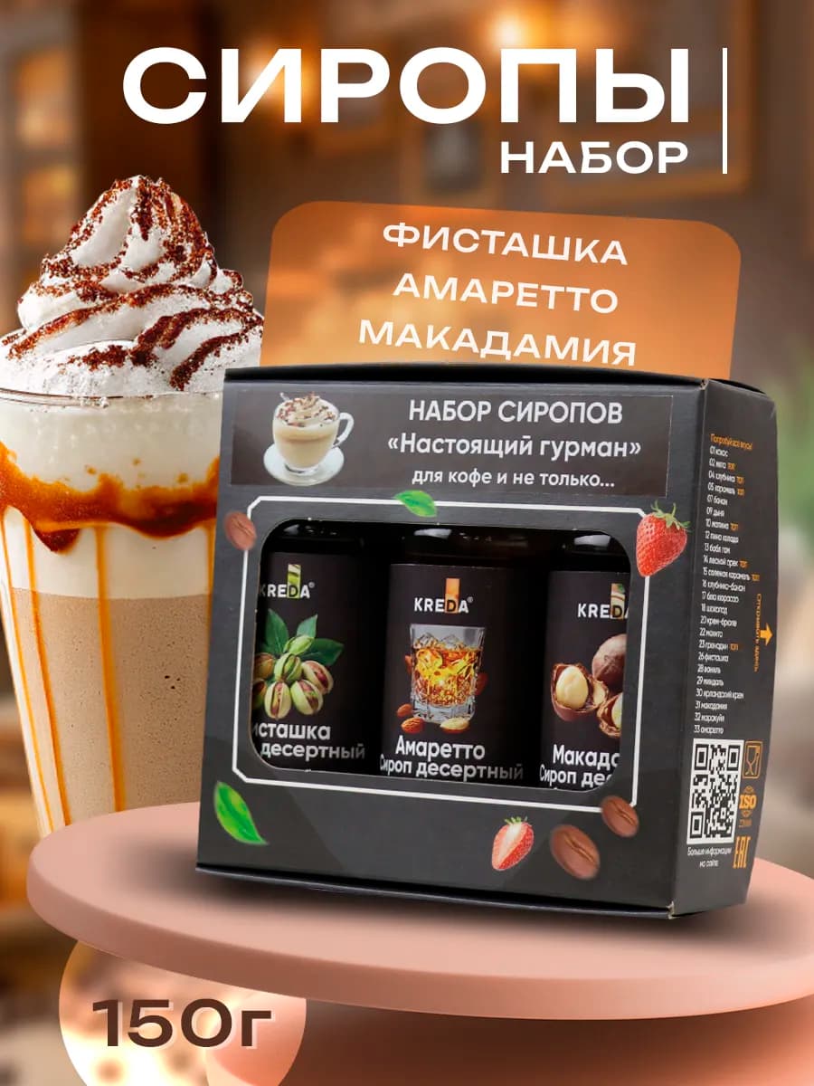 Подарочный набор сиропов для кофе и коктейлей