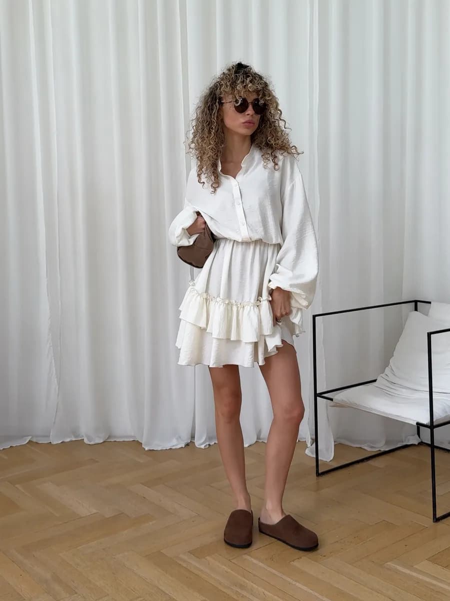 Платье летнее с воланами - фото 1