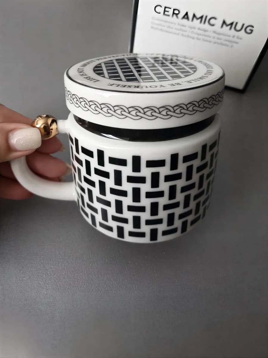 Кружка с крышкой подарочная для чая