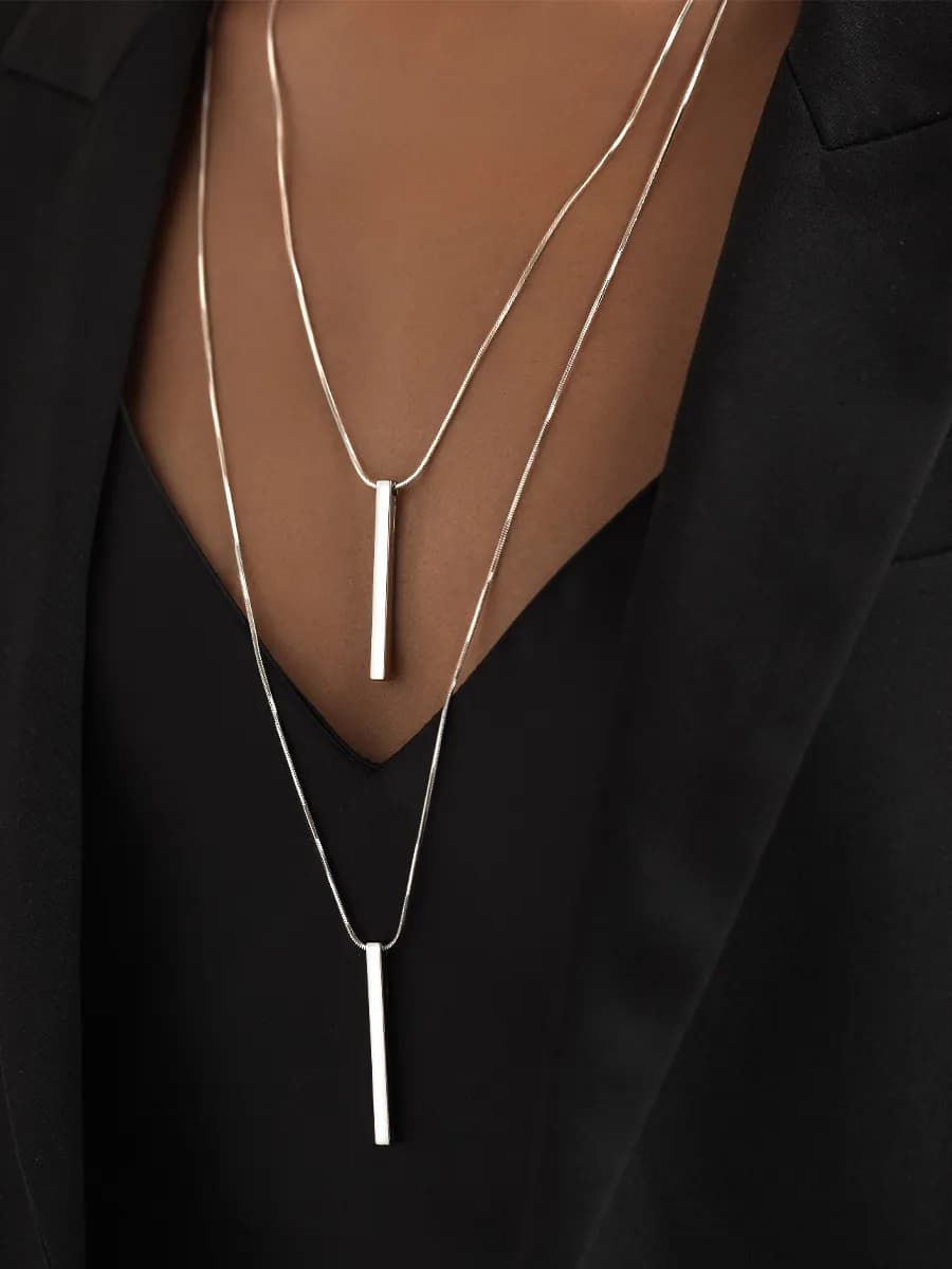 Цепочка двойная на шею с подвеской