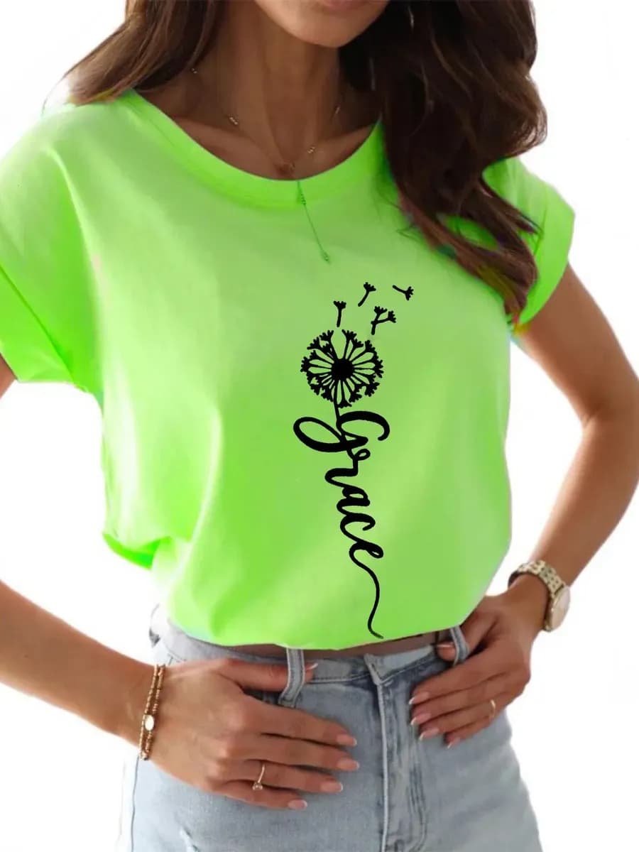 Футболка с принтом хлопковая