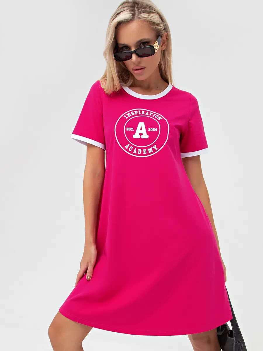 Спортивное летнее платье футболка