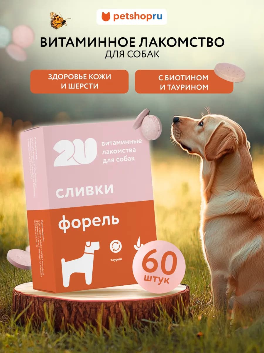 Мультивитаминное лакомство для собак для шерсти с биотином