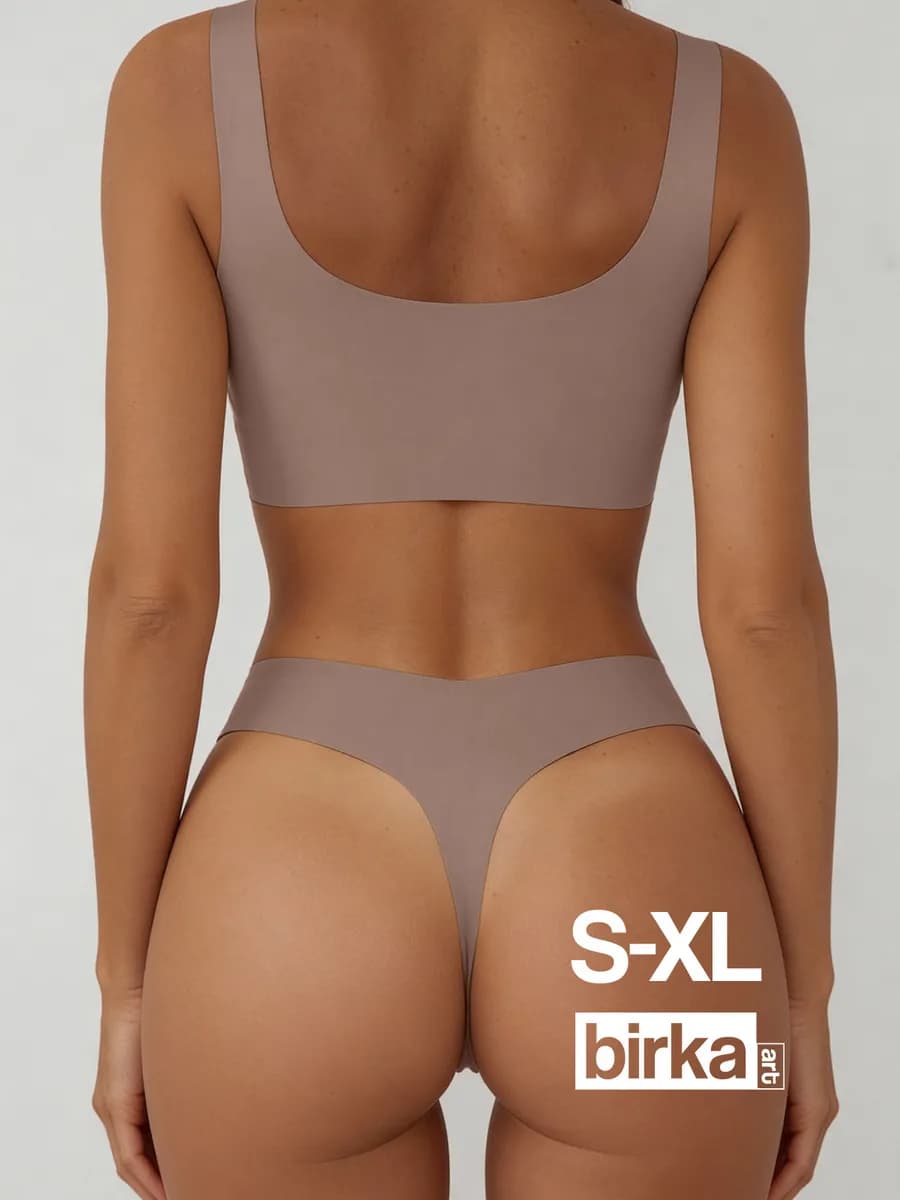 Нижнее белье комплект бесшовное со стрингами