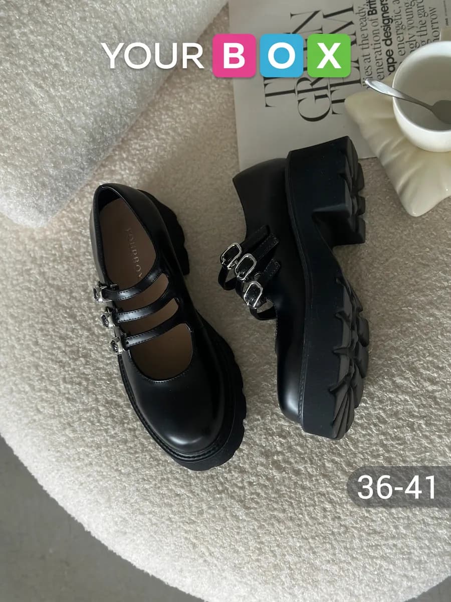 Туфли лоферы на платформе мери джейн